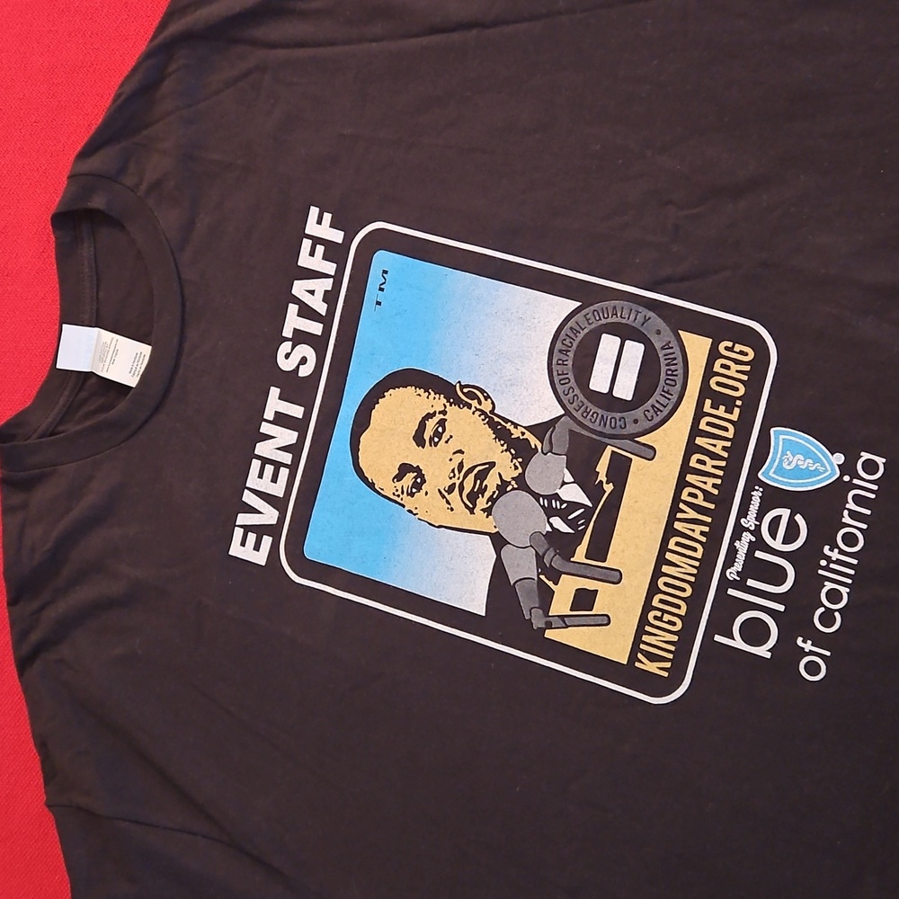 Martin Luther King Day parade event staff black long sleeve tee shirt 2019 3XL